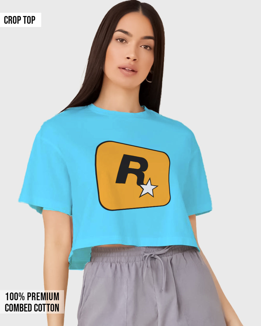 Womens Cropped TShirt Gaming Gta 1