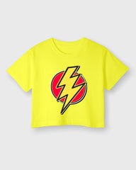 Womens Cropped TShirt Movies Flash Logo2