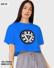 Womens Cropped TShirt Movies Ironman Arc Reacter