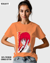 Womens Relaxed Fit TShirt Anime Chainsawman Makima 2