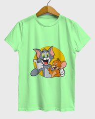 Womens Relaxed Fit TShirt Cartoon Tom & Jerry