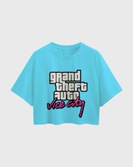 Womens Oversized Cropped TShirt Gaming Gta 4