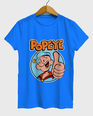 Womens Relaxed Fit TShirt Cartoon Popeye