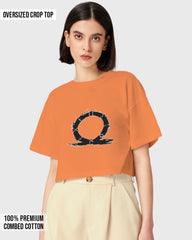 Womens Oversized Cropped TShirt Gaming God Of War Logo