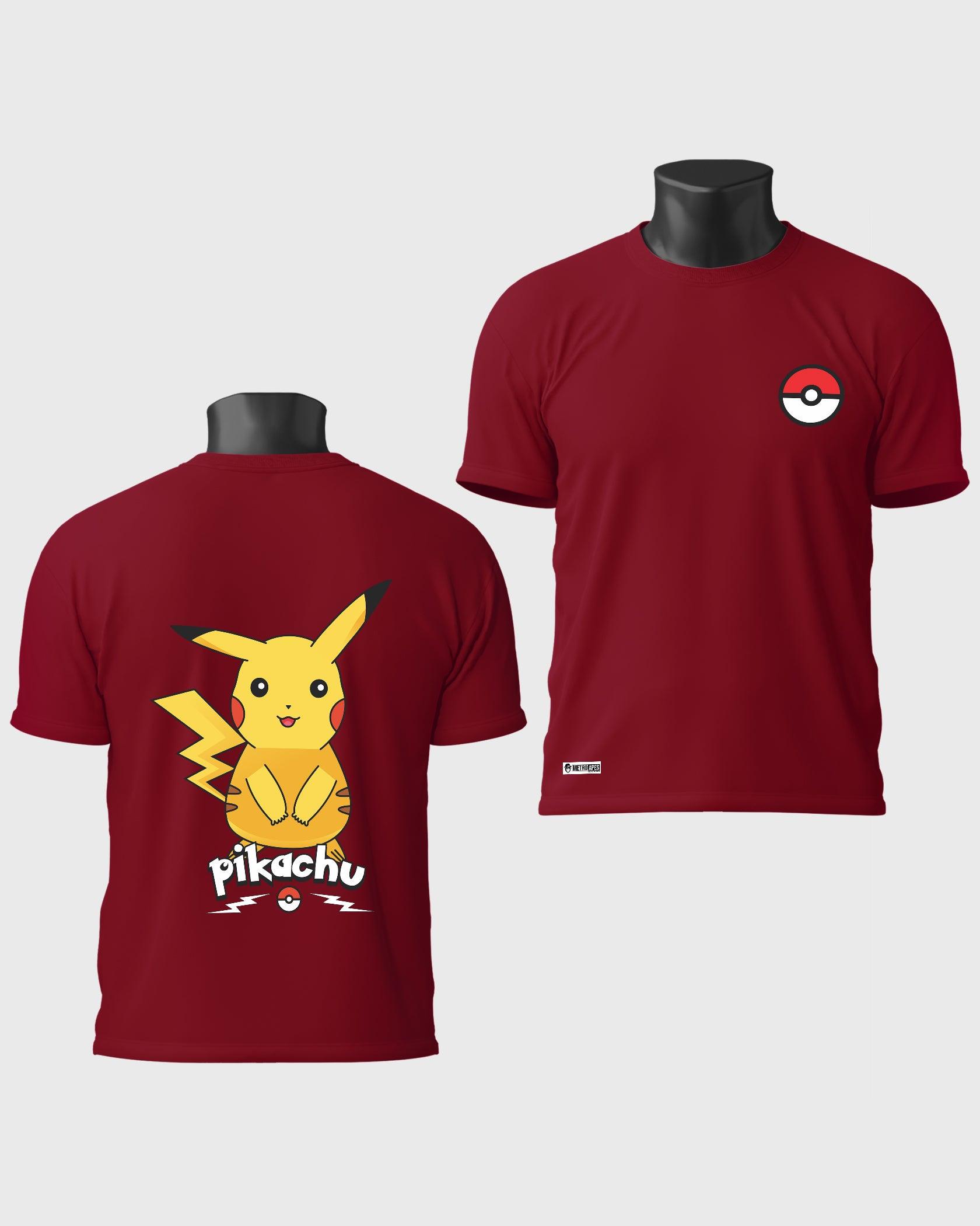 Mens T-Shirt Cartoon Pokemon Pikachu - Metro Apes