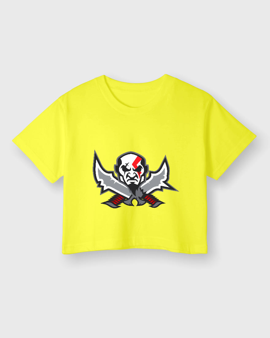 Womens Cropped TShirt Gaming God Of War Kratos