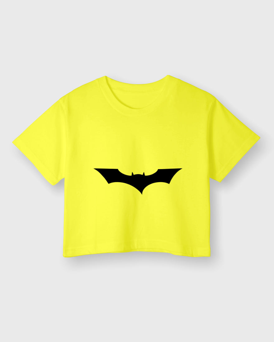 Womens Cropped TShirt Movies Batman Logo