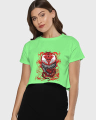 Womens Cropped TShirt Movies Venom Villian Venom