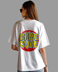 Womens Oversized TShirt Funky Game Over