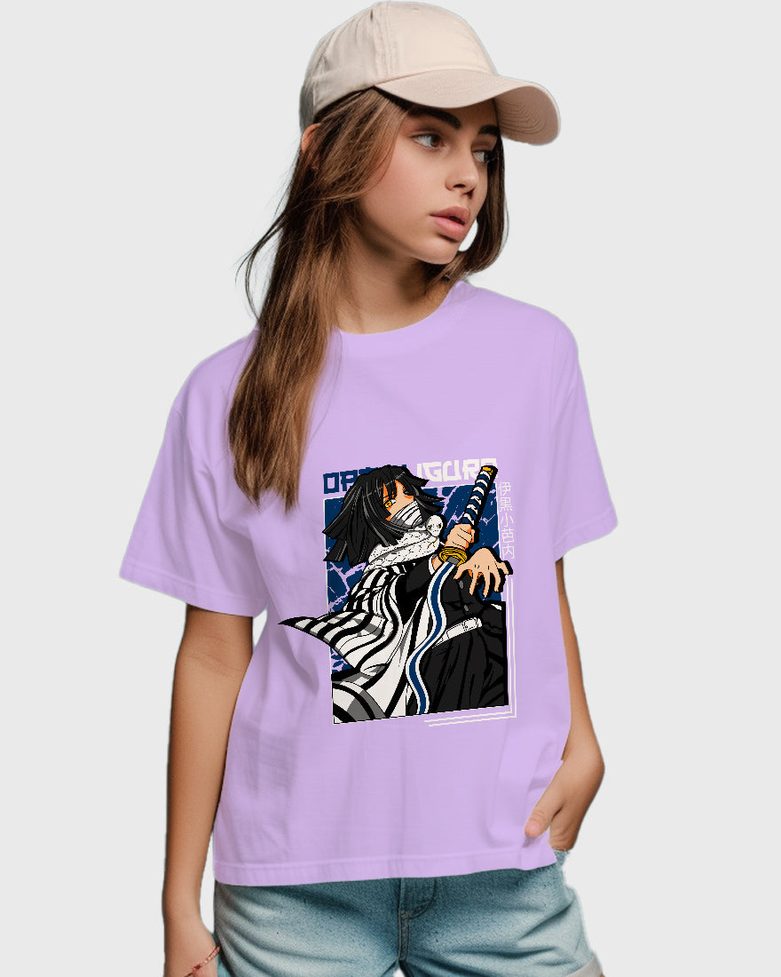 Womens Relaxed Fit TShirt Anime Demon Slayer Iguro