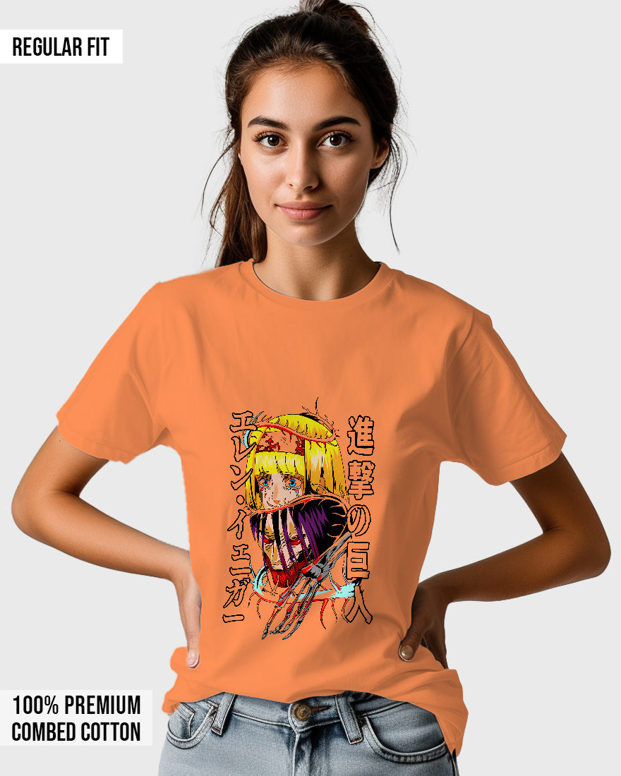 Womens Relaxed Fit TShirt Anime Attack On Titan