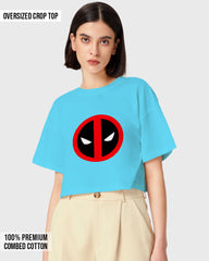 Womens Oversized Cropped TShirt Movies Dead Pool