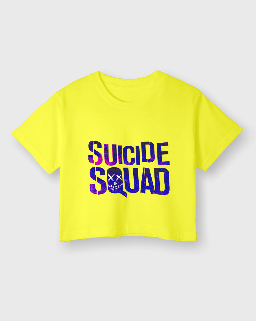 Womens Cropped TShirt Gaming Suicide Squad Special Ops