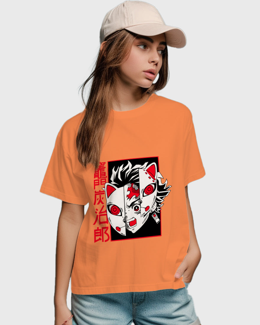 Womens Relaxed Fit TShirt Anime Chainsawman Tanjiro