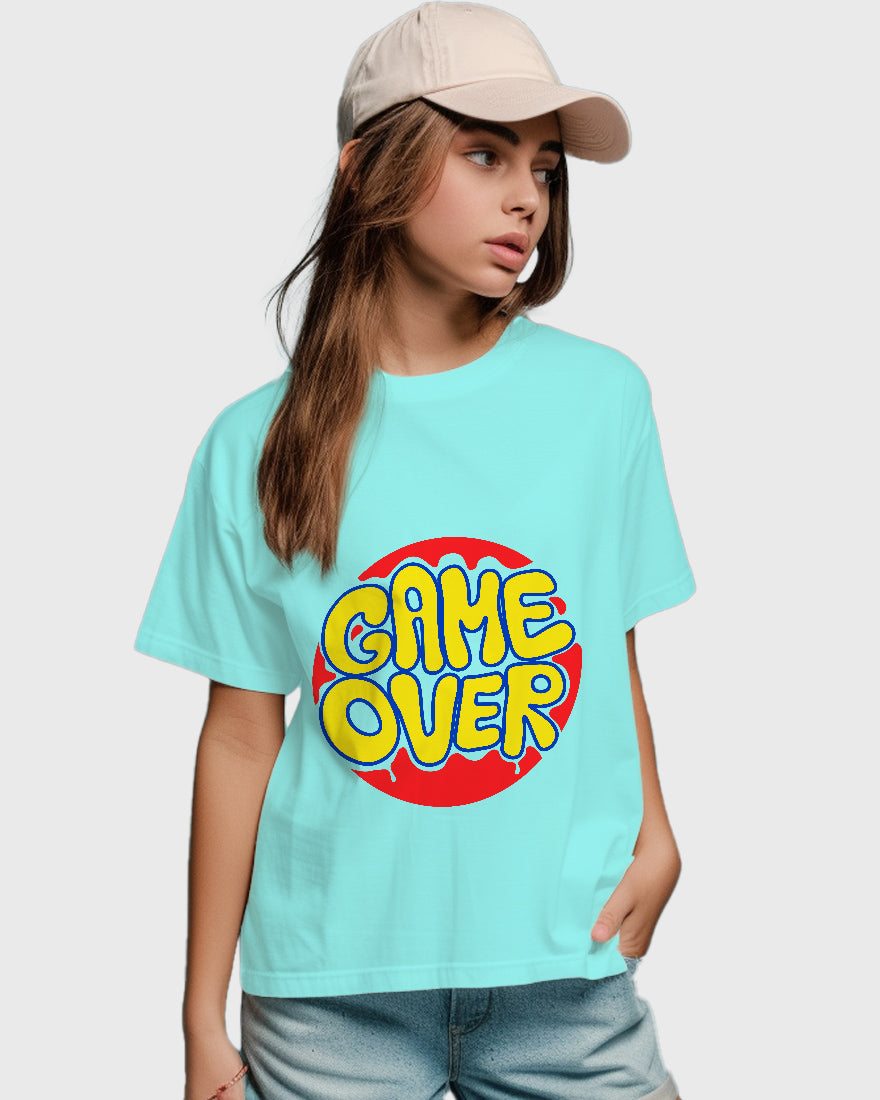 Womens Relaxed Fit TShirt Funky Game Over