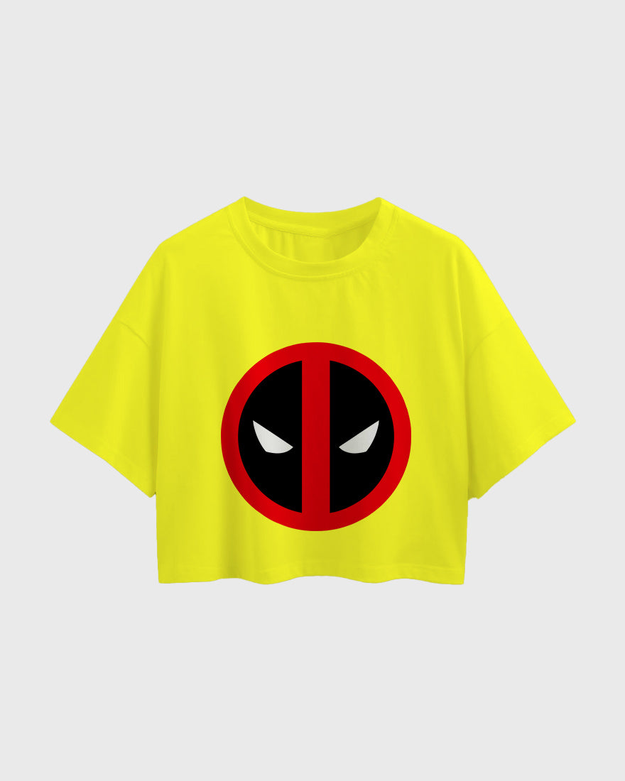 Womens Oversized Cropped TShirt Movies Dead Pool