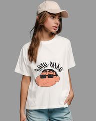 Womens Relaxed Fit TShirt Cartoon Sinchan