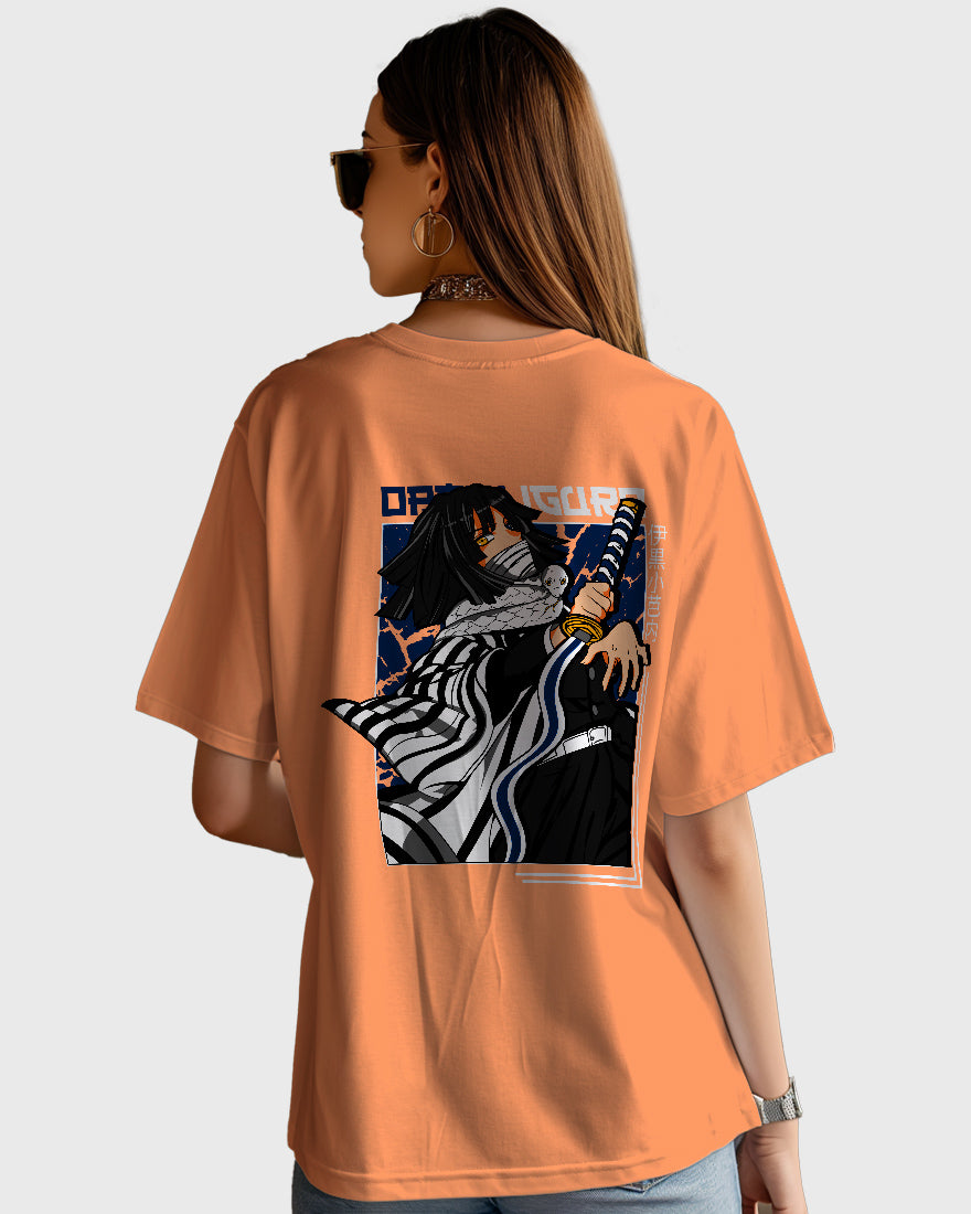 Womens Oversized TShirt Anime Demon Slayer Iguro