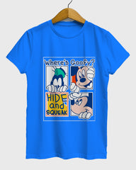 Womens Relaxed Fit TShirt Cartoon Mickey Hide & Squeak