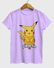 Womens Relaxed Fit TShirt Cartoon Pokeman Pikachu