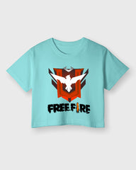 Womens Cropped TShirt Gaming Free Fire 2