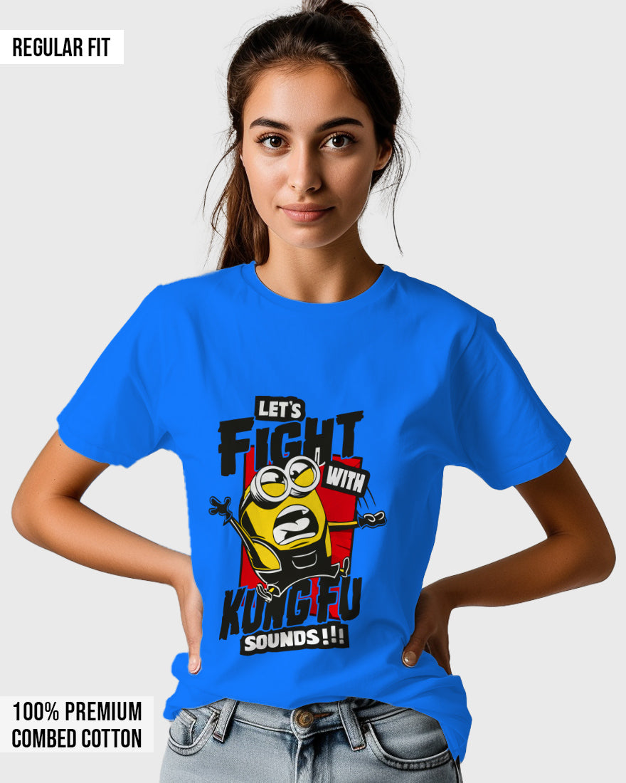 Womens Relaxed Fit TShirt Cartoon Minion