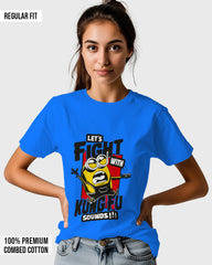 Womens Relaxed Fit TShirt Cartoon Minion