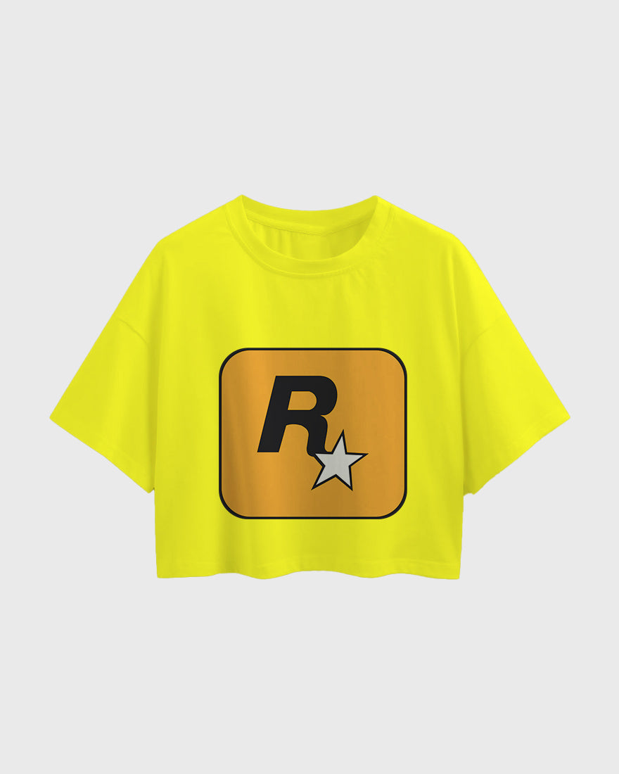 Womens Oversized Cropped TShirt Gaming Gta 1