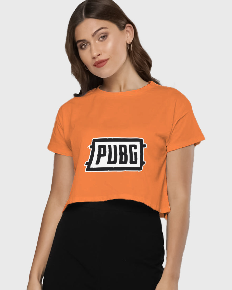 Womens Cropped TShirt Gaming Pubg 1