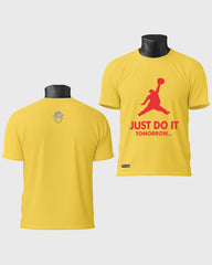 Mens T-Shirt Funky Logo Spoofs Just Do It Tomorrow - Metro Apes