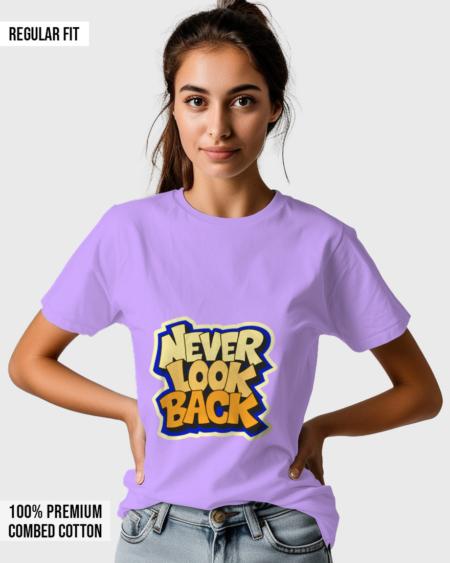 Womens Relaxed Fit TShirt Funky Neverlookback