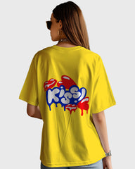 Womens Oversized TShirt Funky Kiss