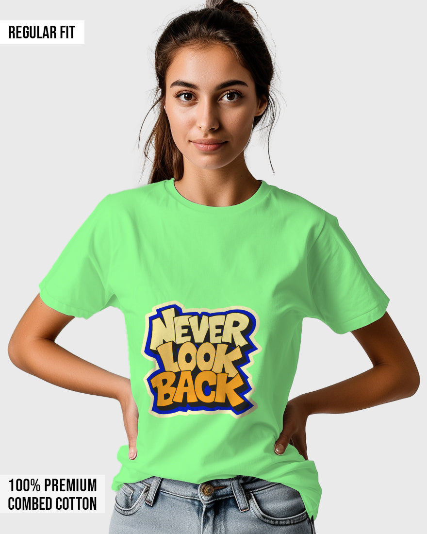 Womens Relaxed Fit TShirt Funky Neverlookback