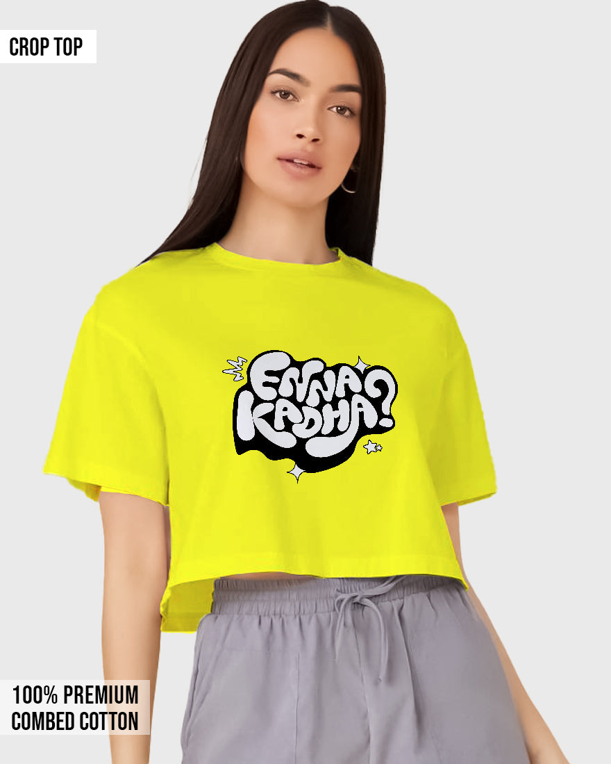 Womens Cropped TShirt Trendings Enna Kadha