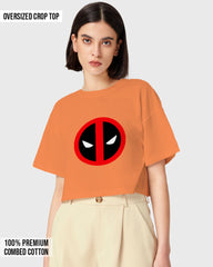 Womens Oversized Cropped TShirt Movies Dead Pool