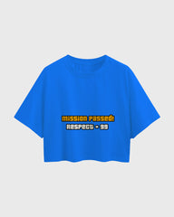 Womens Oversized Cropped TShirt Gaming Gta 2