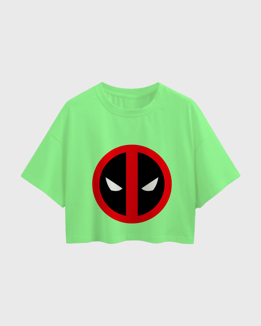 Womens Oversized Cropped TShirt Movies Dead Pool