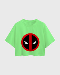 Womens Oversized Cropped TShirt Movies Dead Pool