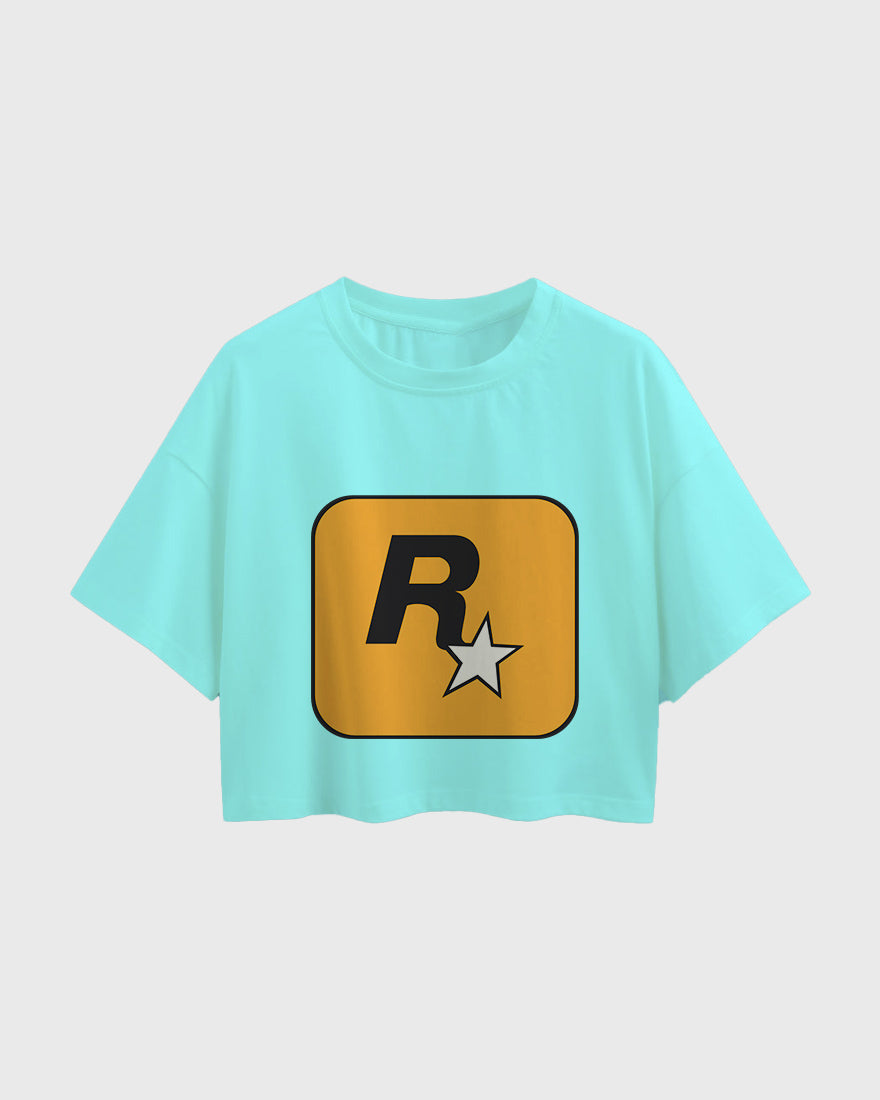 Womens Oversized Cropped TShirt Gaming Gta 1