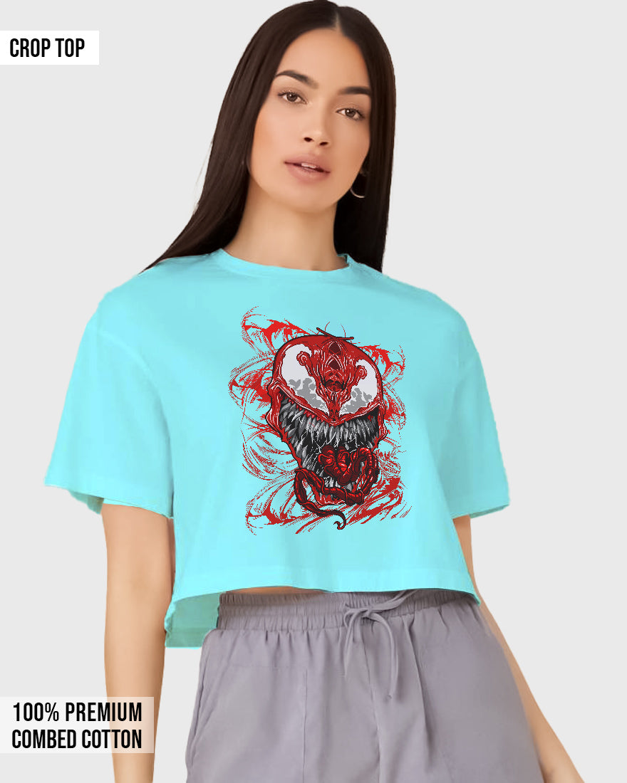 Womens Cropped TShirt Movies Venom Villian Venom