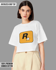 Womens Oversized Cropped TShirt Gaming Gta 1