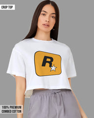 Womens Cropped TShirt Gaming Gta 1