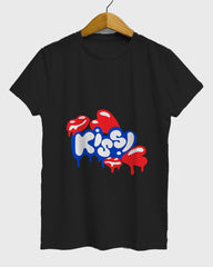 Womens Relaxed Fit TShirt Funky Kiss