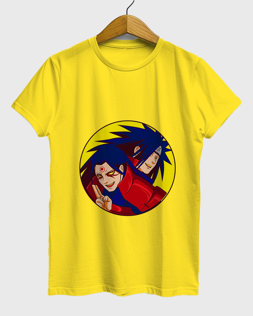 Womens Relaxed Fit TShirt Anime Naruto Hashirama & Madara