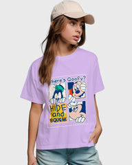 Womens Relaxed Fit TShirt Cartoon Mickey Hide & Squeak