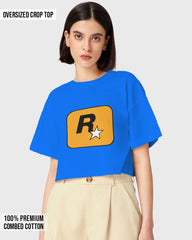 Womens Oversized Cropped TShirt Gaming Gta 1