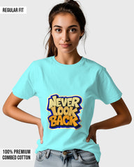 Womens Relaxed Fit TShirt Funky Neverlookback