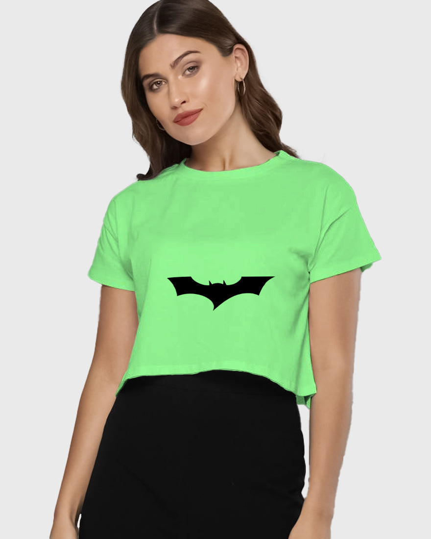 Womens Cropped TShirt Movies Batman Logo