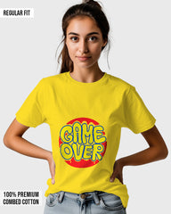 Womens Relaxed Fit TShirt Funky Game Over