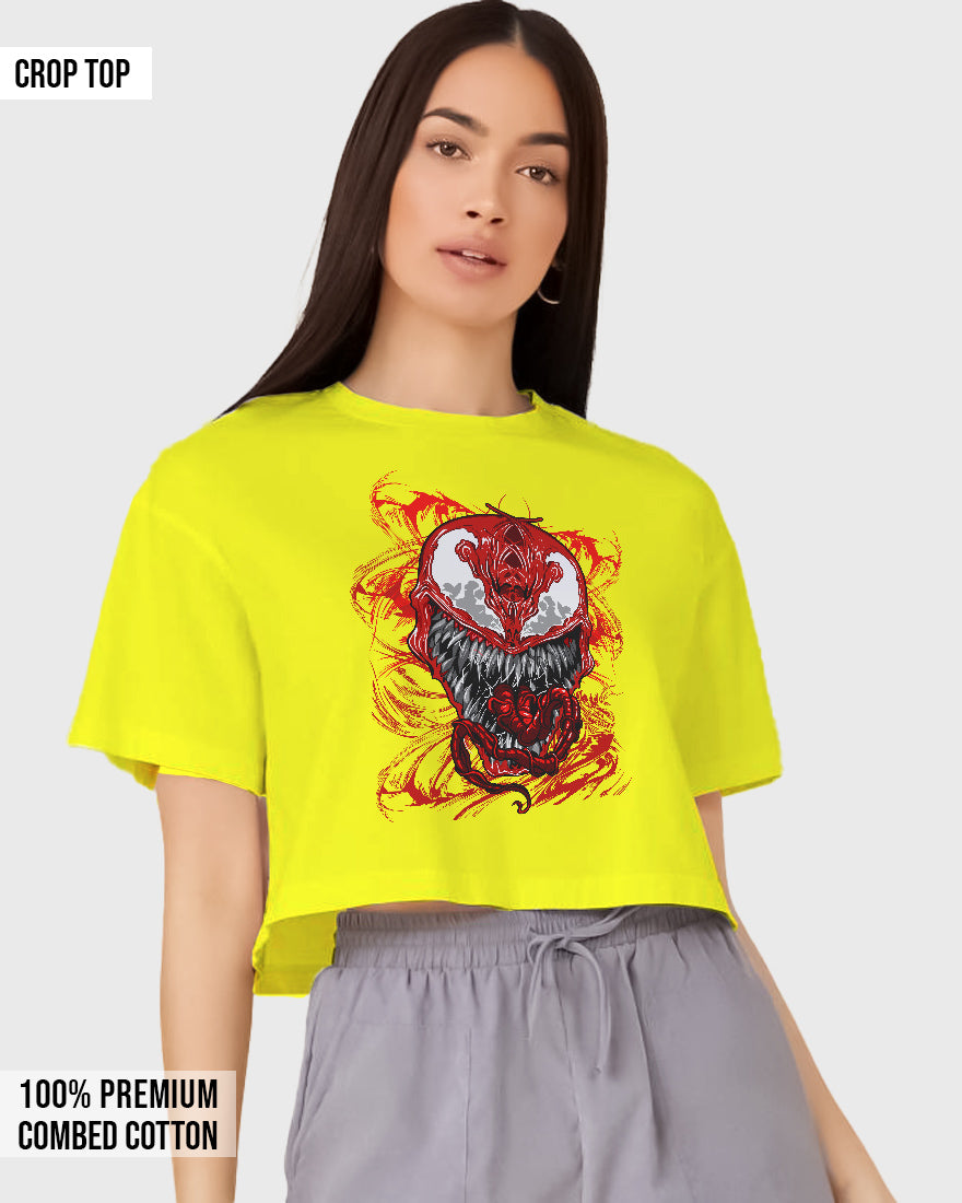 Womens Cropped TShirt Movies Venom Villian Venom